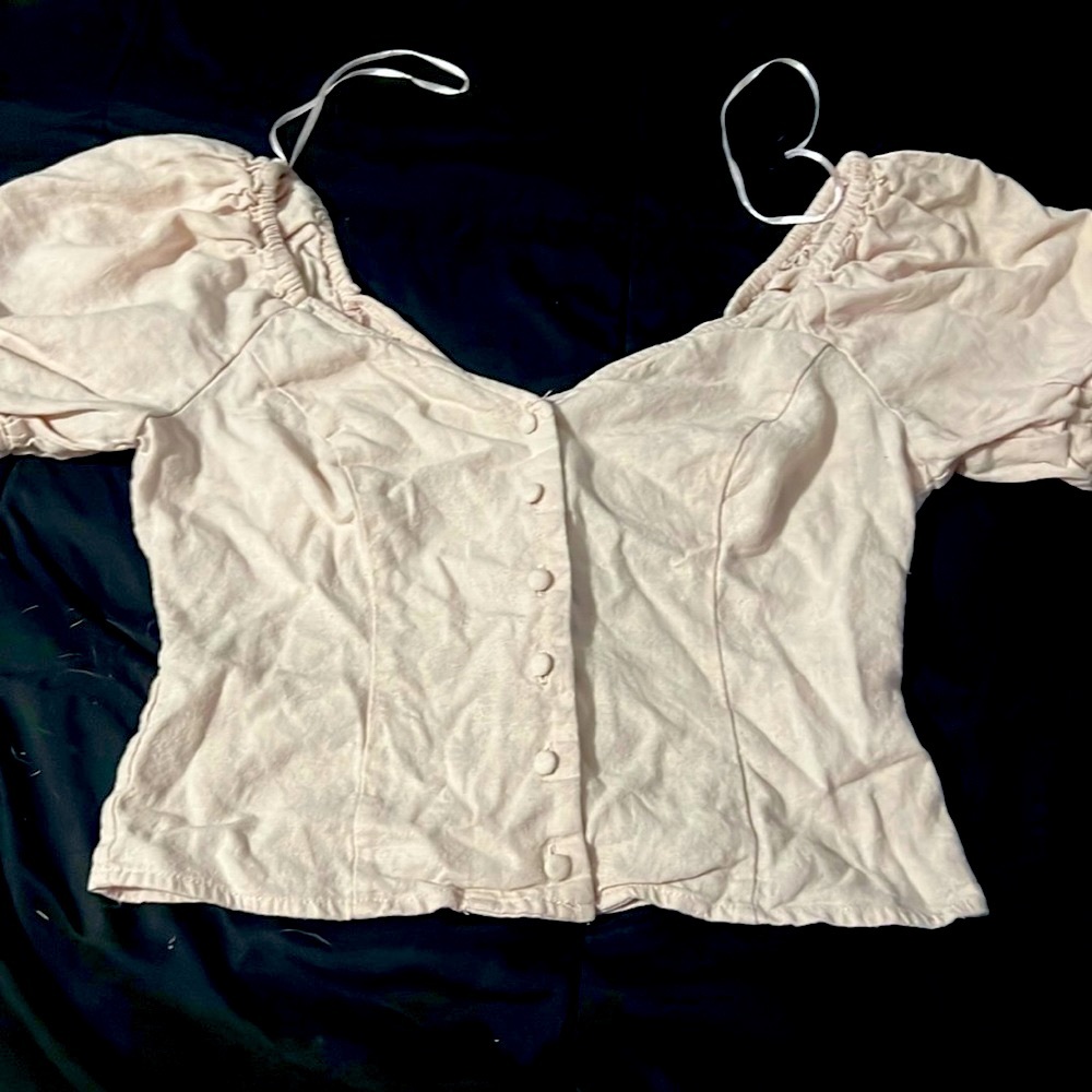 Express puff sleeve top size xs